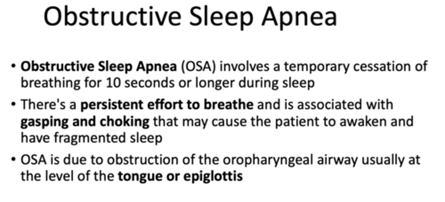<p>Obstructive Sleep Apnea (OSA) </p>