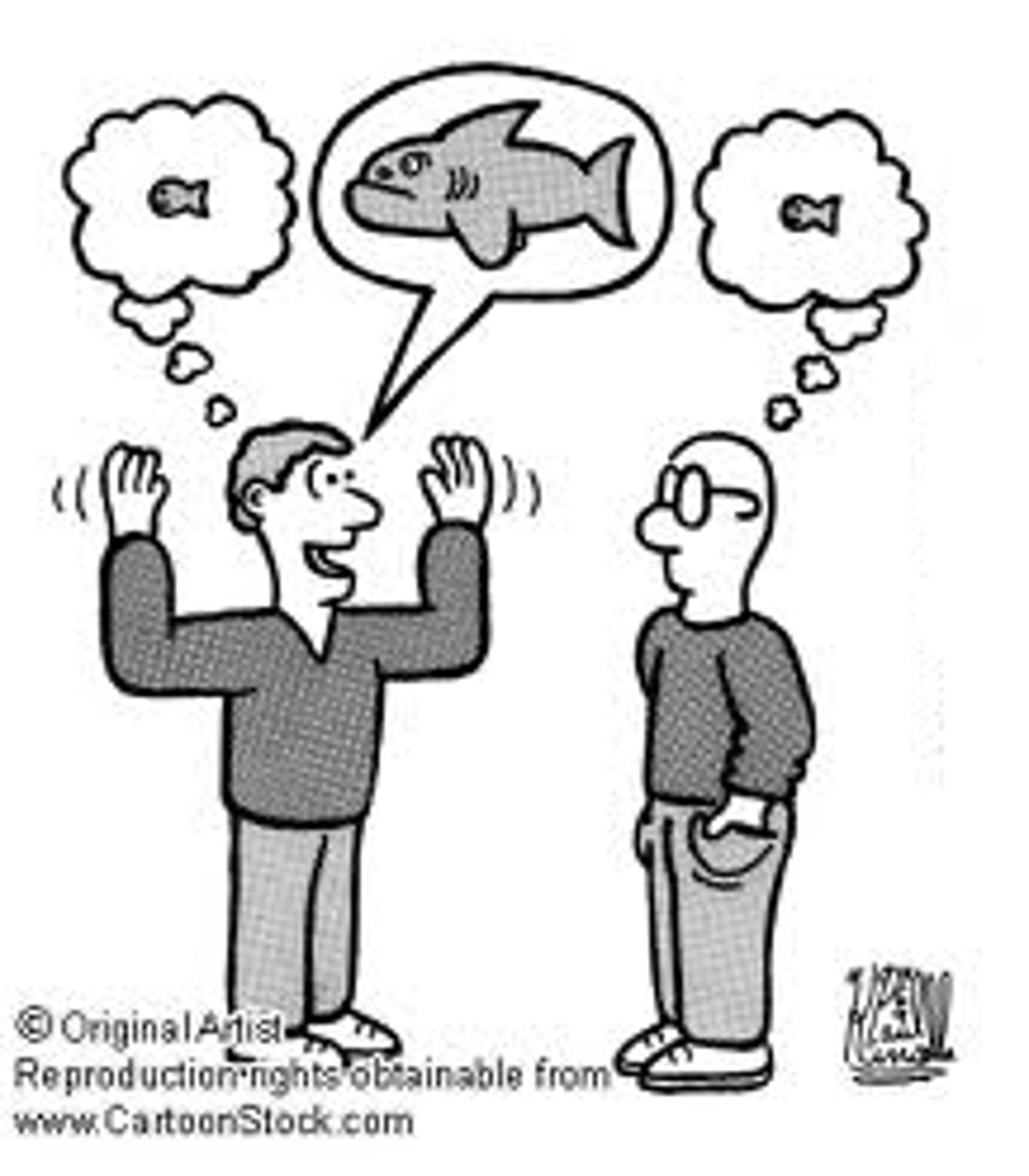 <p>to exaggerate</p>
