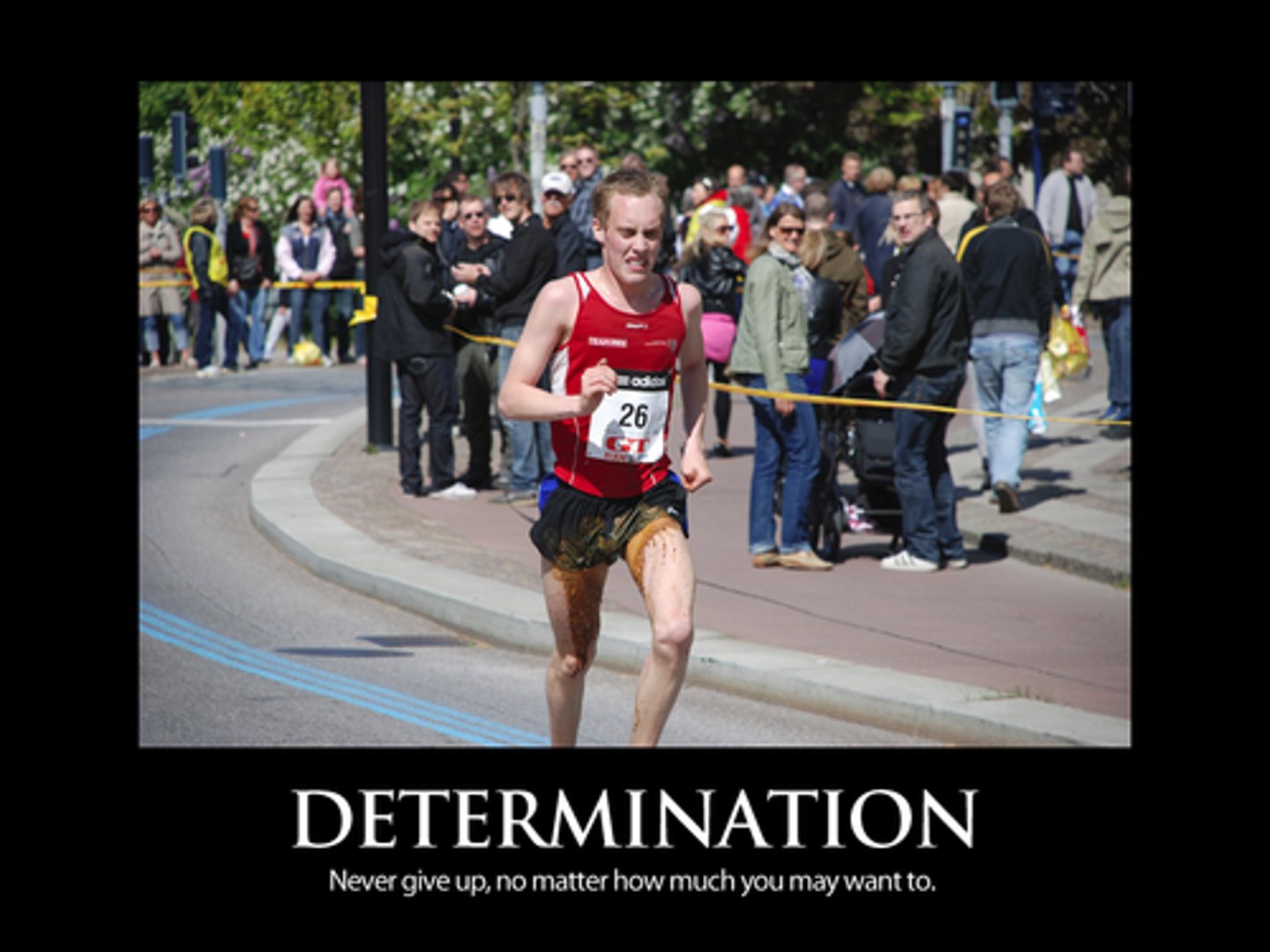 <p>strongly motivated to succeed and not to give up</p>