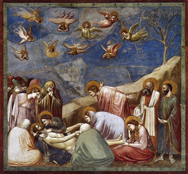 <p>Giotto di Bondone, <em>Lamentation over the Dead Christ</em>, Arena Chapel, Padua, 1305. Fresco.</p>