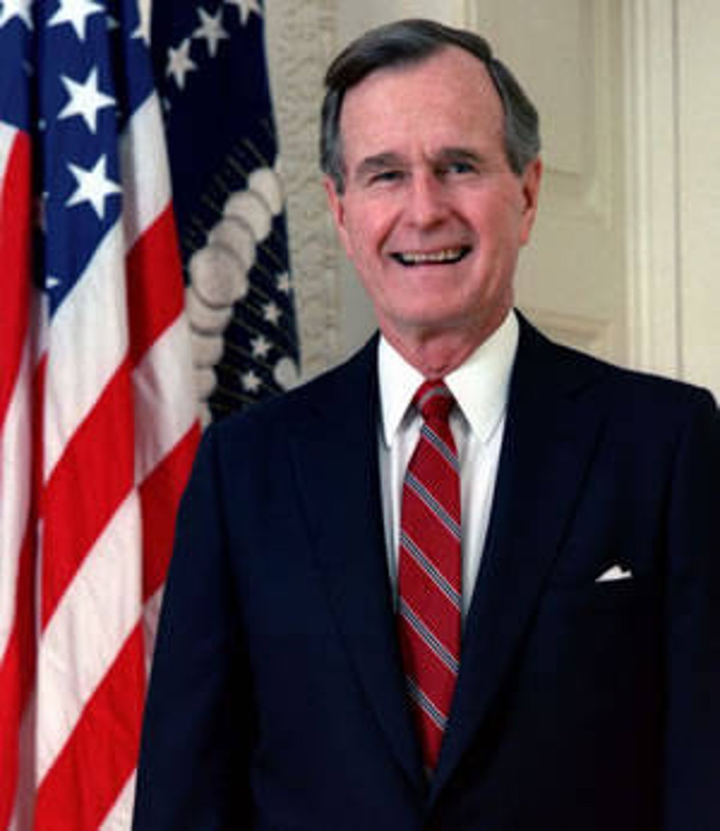 <p>George H. W. Bush 1989-1993 (Republican)</p>