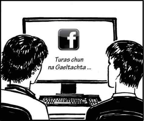 <p>Pictiúr 2, Abairt 3 - They made a Facebook page to find out if any other young people in the area were interested in coming with them. </p>