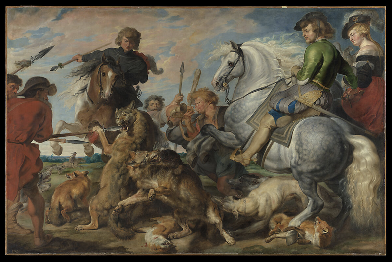 <p>Wolf and Fox Hunt (Peter Paul Rubens and Workshop)</p>