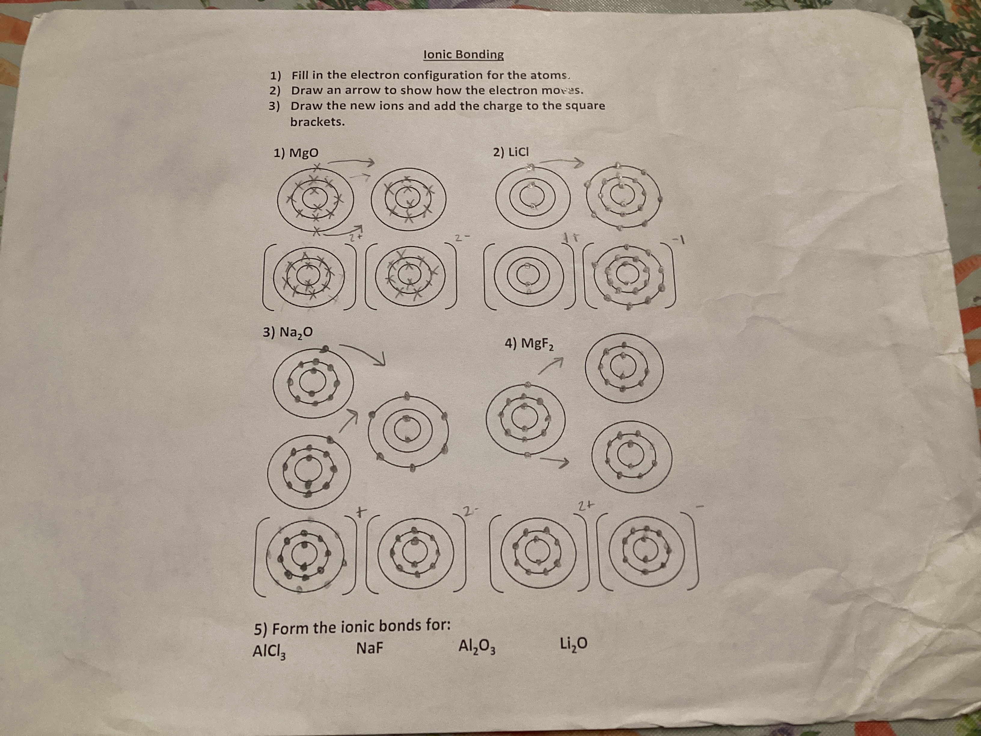 <p>Know electron configuration of d block elements. (remember to fill lowest energy levels first for stability)</p>