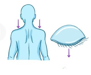 movement of a body part inferiorly