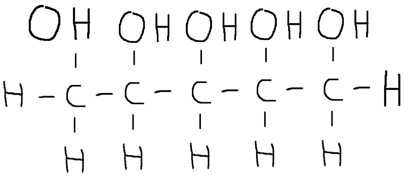 <p>C5H7(OH)5</p>