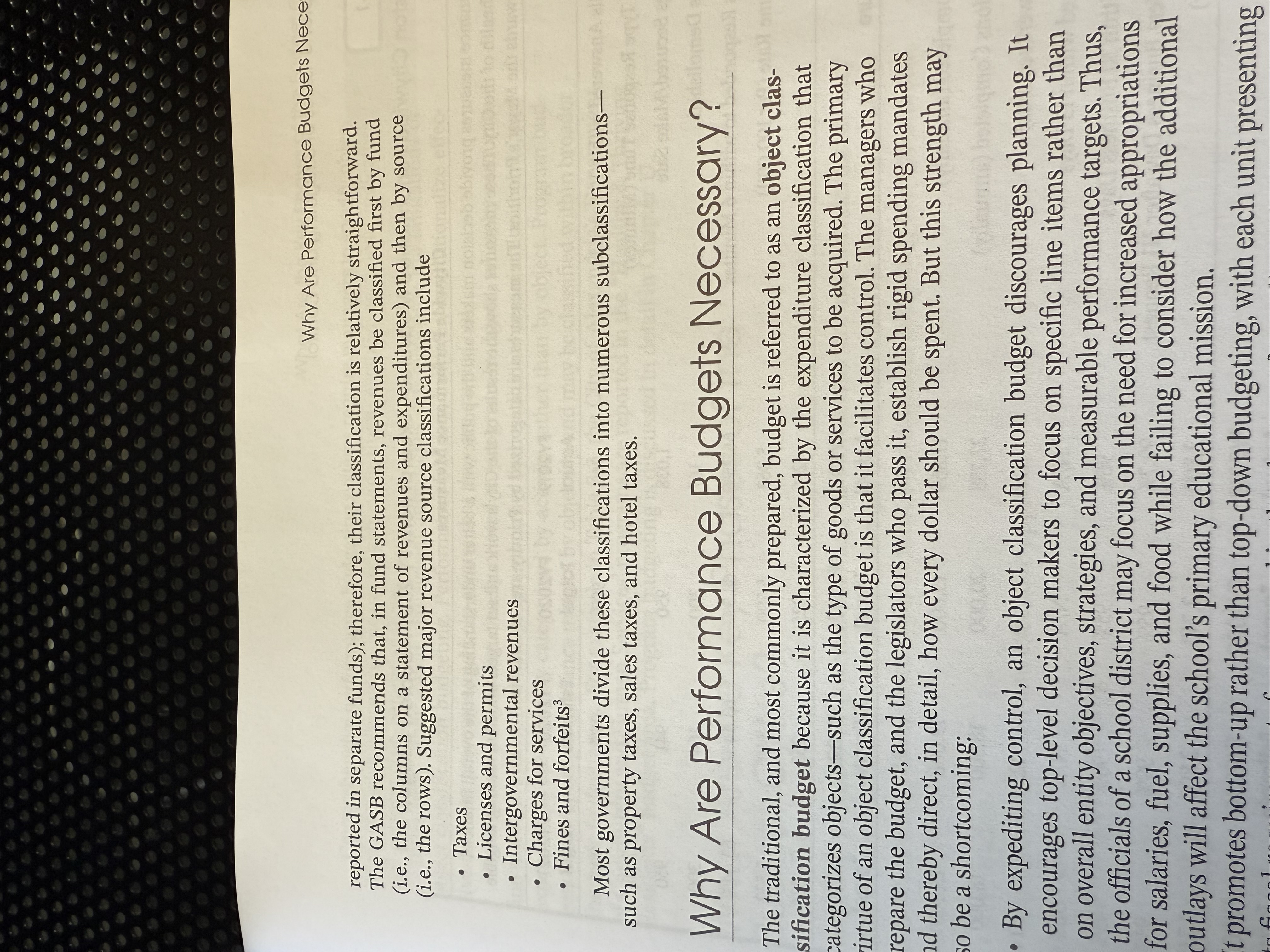 <p>How are expenditures and revenues classified?</p>