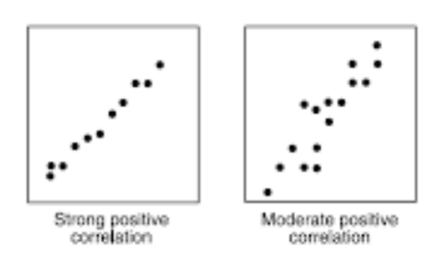 <p>an increase in one variable causes another variable to increase</p>
