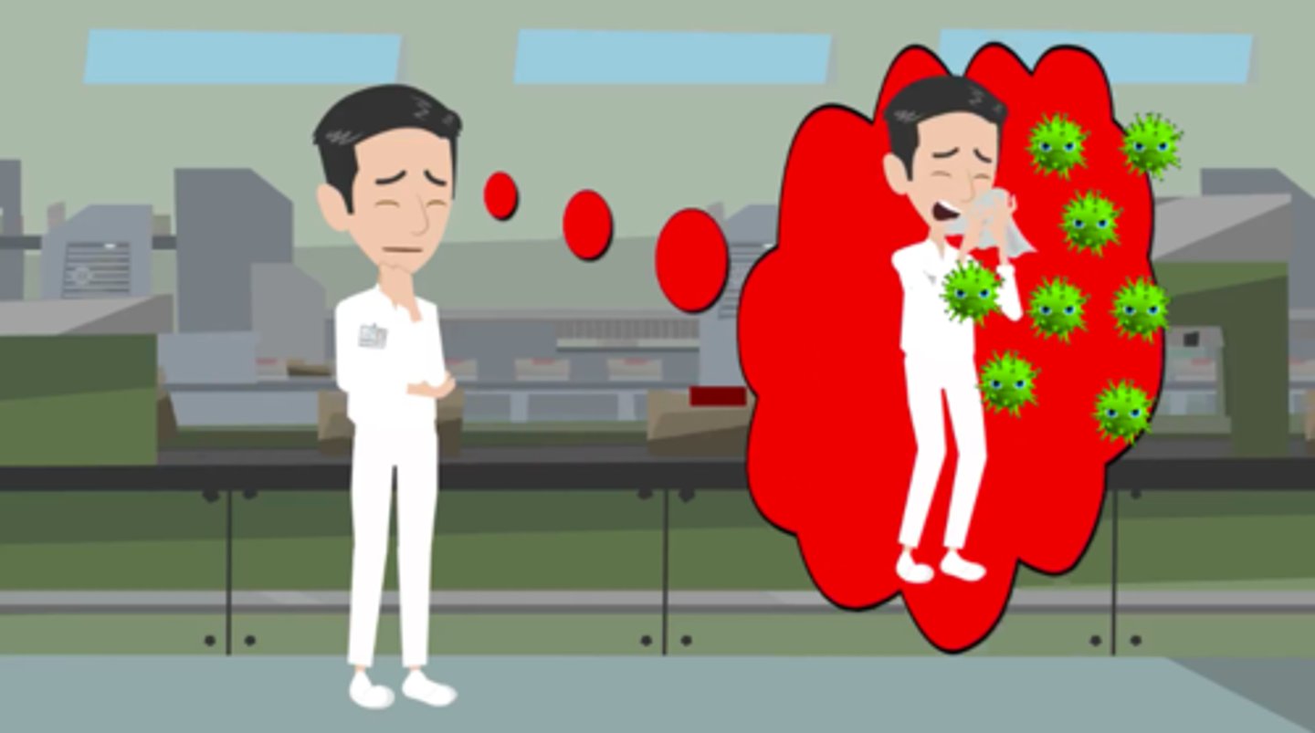 <p>infectarse/contagiarse</p>