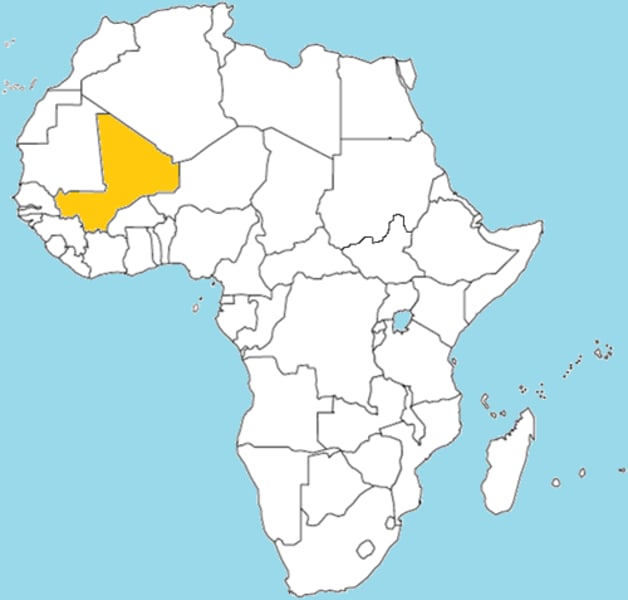 <p>West African kingdom founded in the thirteenth century by Sundiata; it reached its peak during the reign of Mansa Musa.</p>