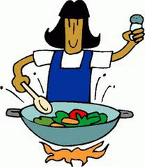 she cooks