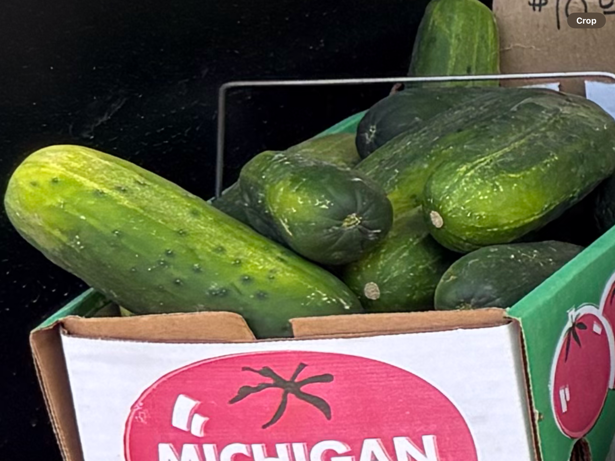 <p>½ peck pickles</p>