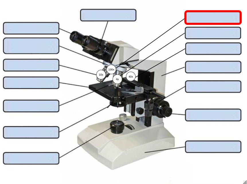 <p>Label the following microscope part.</p>