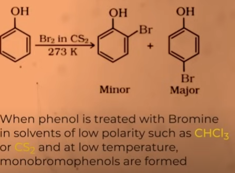 <p>para is major product</p>