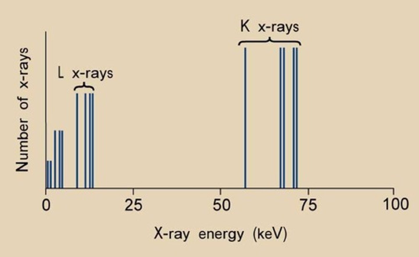 <p>discrete spectrum (bar graph)</p>