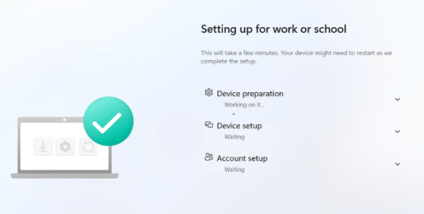 <p>It controls what setup status the user sees when their device is setting up after signing in for the first time.</p>