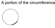 <p>A portion of the circumference</p>
