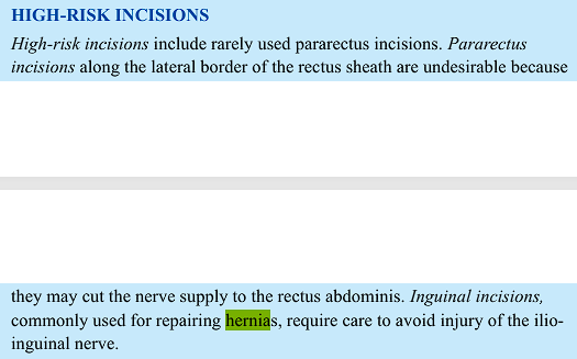 <p>inguinal incisions</p>
