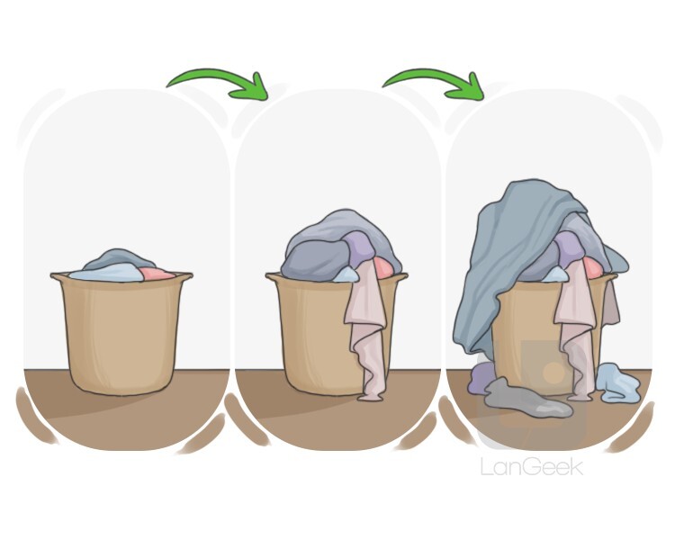 <p>chất đống </p>