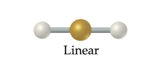 <p>Geometría molecular y electronica para dos regiones electrónicas; ángulo de enlace de 180°.</p>
