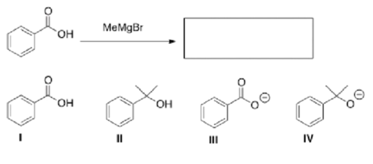 <p>What will be the product of the following reaction (before any aqueous work-up)</p>