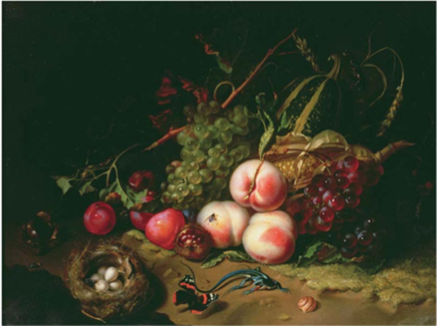 <p>Rachel Ruysch. 1711 C.E. Oil on wood.<br><br>One of few successful female artists of the Baroque era. Court artist of Bavaria. Daughter of botanist and anatomist with sketches and illustrations of flowers. Example of vanitas painting, reminder of the briefness of life.</p>