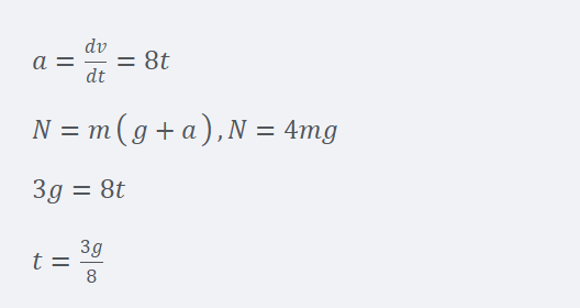 <p>This is answer for if normal is four times its weight</p><p>the answer to this question is B</p>