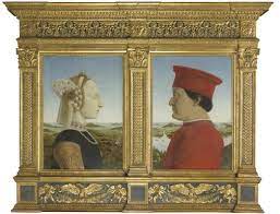 <p>BATTISTA SFORZA AND FEDERICO DA MONTEFELTRO</p>
<p>%%<strong>(FIFTEENTH-CENTURY ITALY)</strong>%%</p>
<p>==<strong>(RENAIISANCE STYLE SPREADING TO OTHER ITALIAN CITIES)</strong>==</p>
