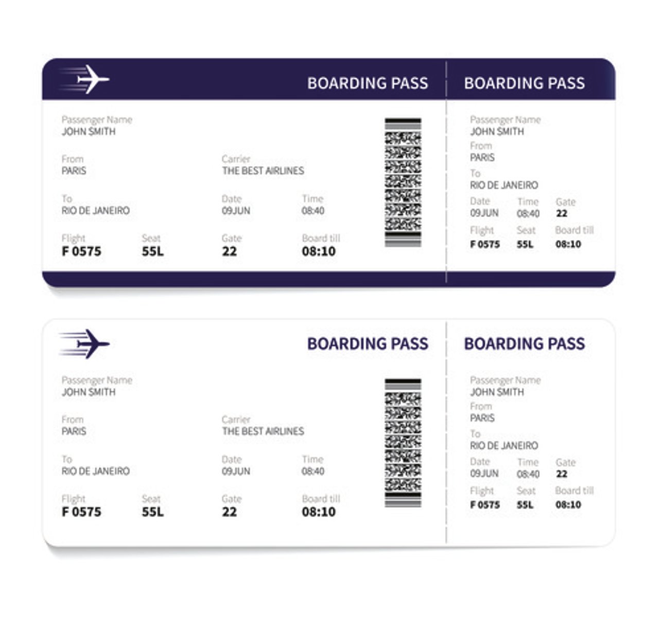 <p>boarding card</p>