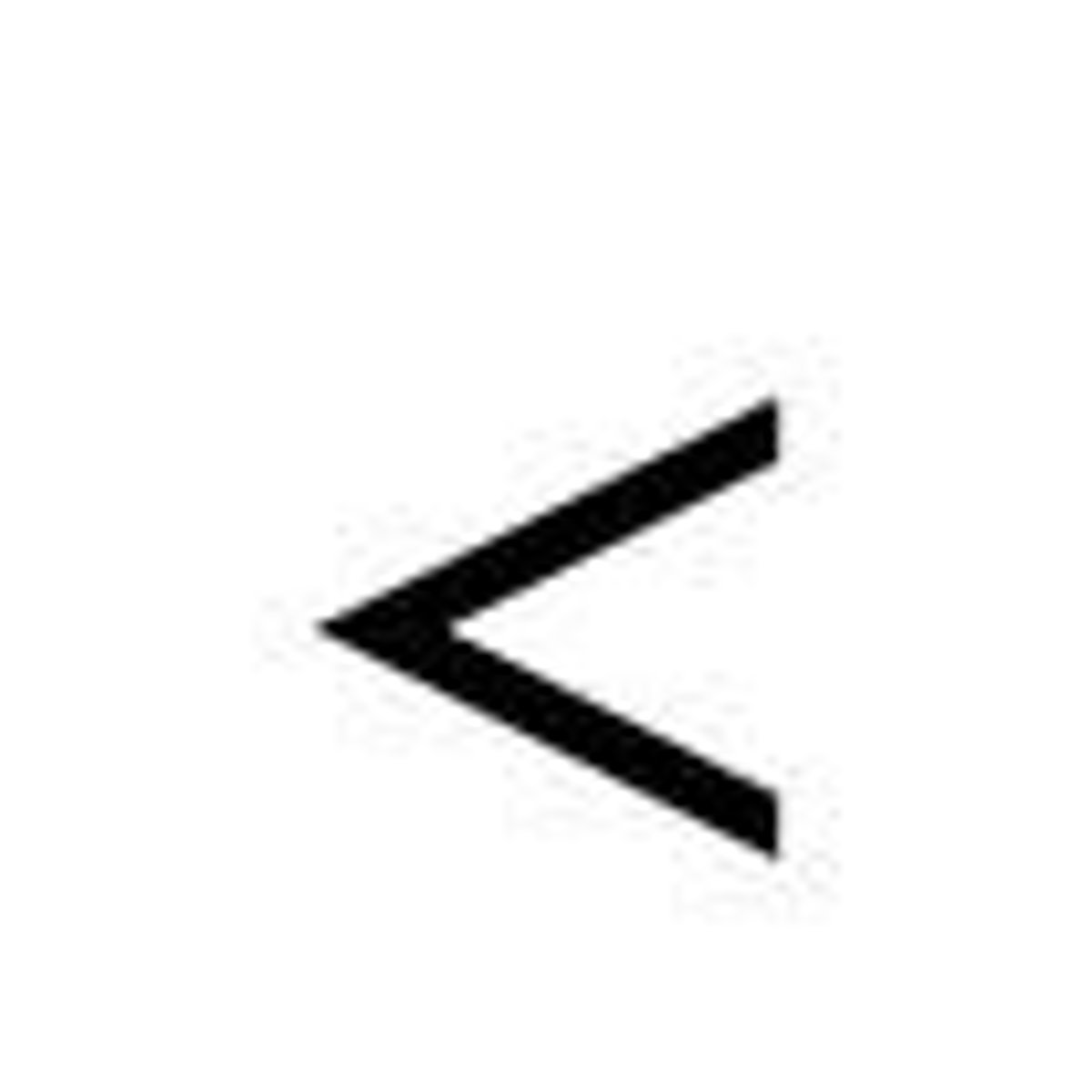 <p>used to compare two numbers when the first number is smaller than the second number.</p>