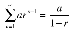 <p>|r|&lt;1 → convergent</p><p>|r|≥1 → divergent</p>