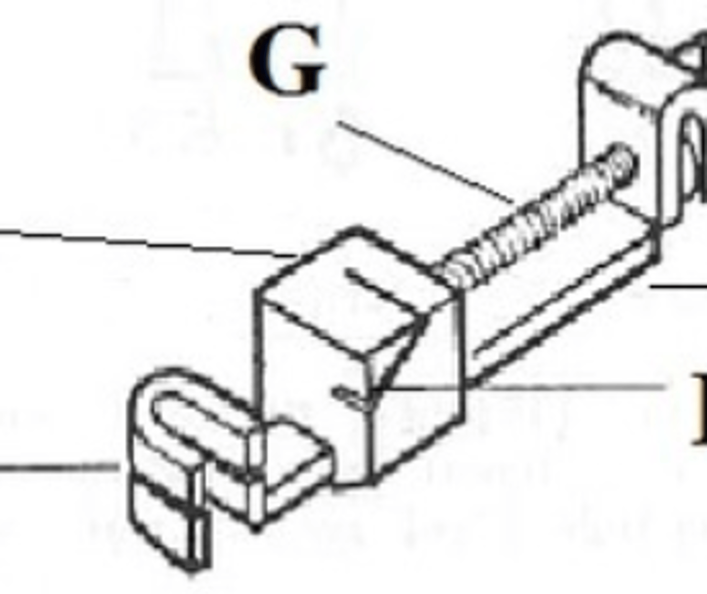 <p>internal screwlike pin that fits into the diagonal slot to secure the ends of the matrix band</p>
