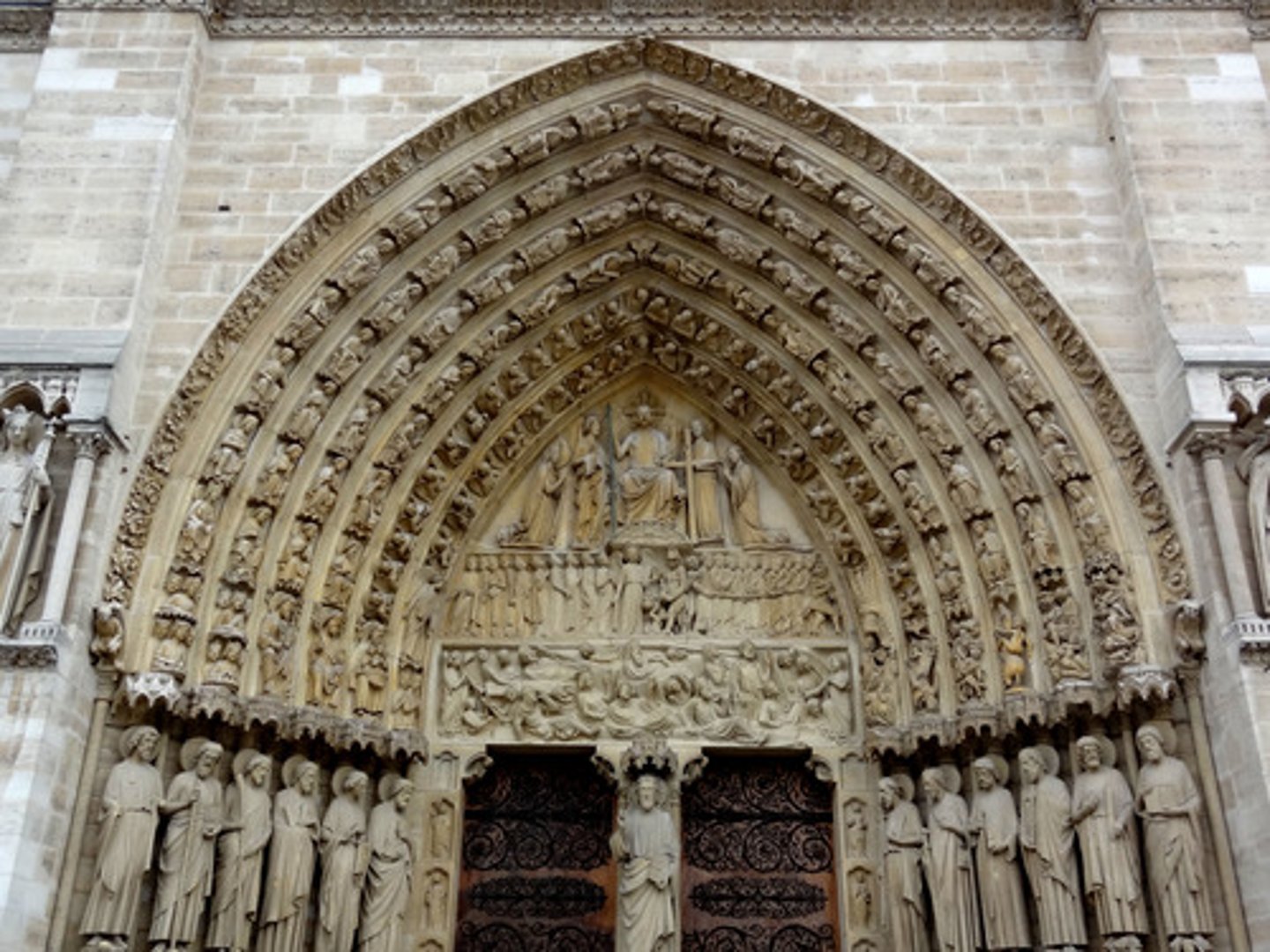 <p>Name: Last Judgement tympanum, Central portal</p><p>Time Period: 1220-69</p><p>Location: Amiens</p><p>Material:Limestone</p>