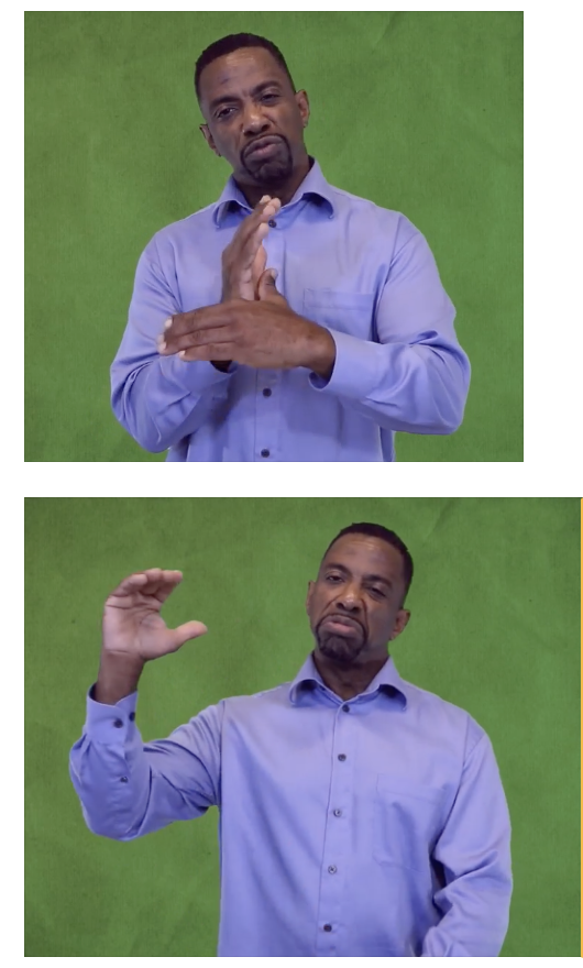 <p><span>Sign “AVERAGE” by holding your non-dominant hand palm face down with your thumb pointing towards you; use your left hand (5 handshape) to tap the nook near your right thumb twice. Do the handshape indicating ‘height’ and make “<strong>MM</strong>” mouth movement <strong>or Pursed-lips </strong>as you do the sign (movement occurs twice) to indicate “average / regular”</span></p>