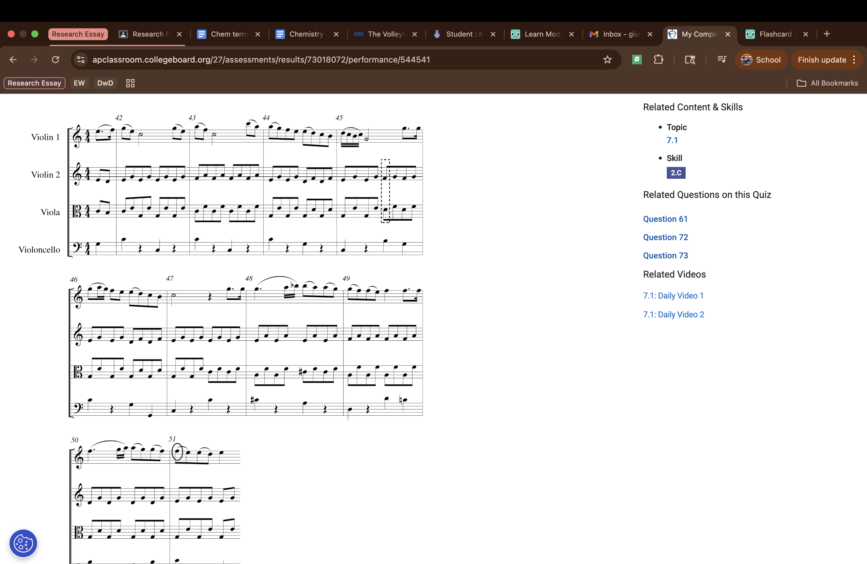 <p><span><span>At measures 48-49, there is a temporary tonicization of</span></span></p>