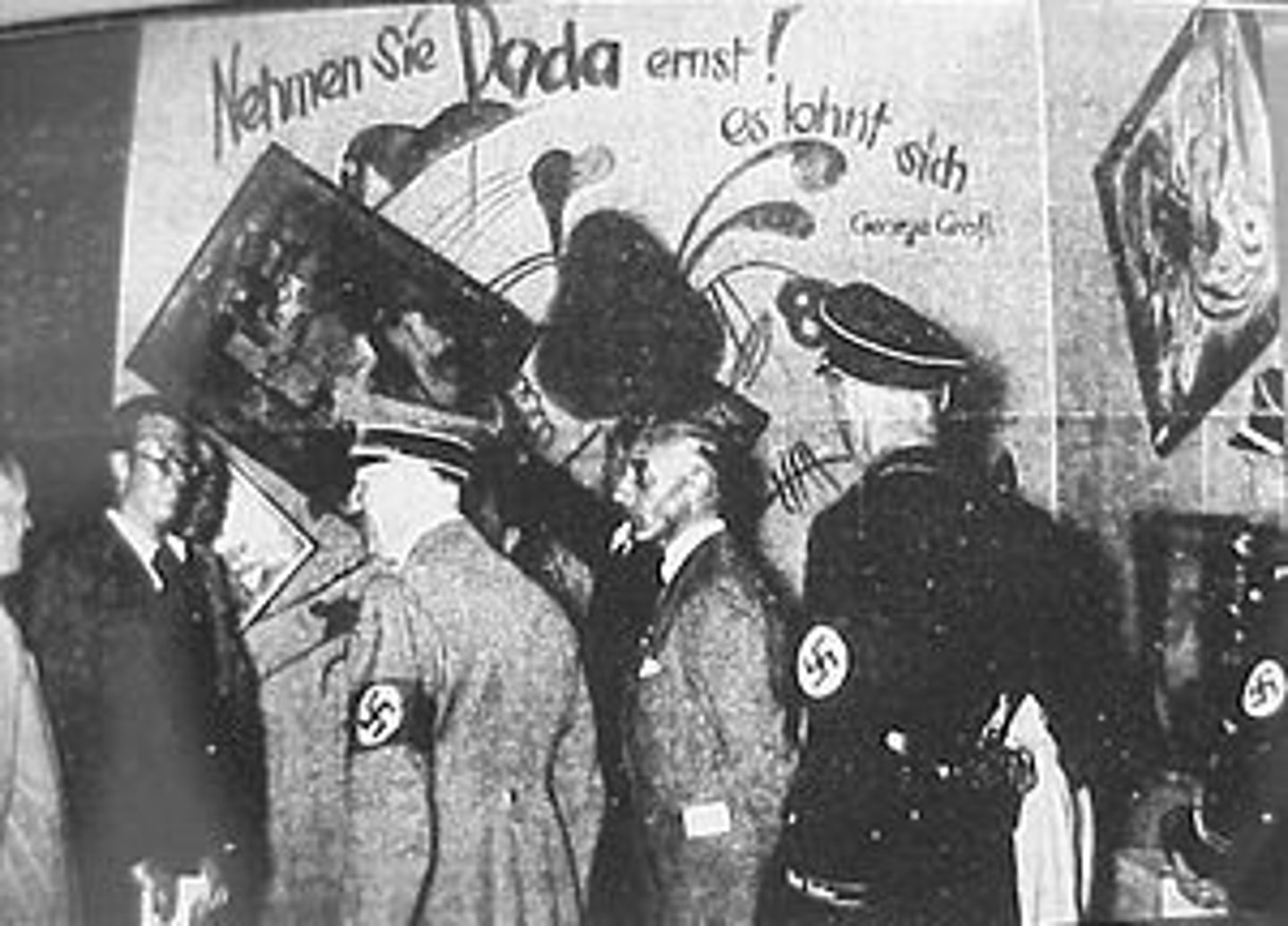 <p>In 1937, 740 modern works were exhibited in the defamatory show Degenerate Art in Munich in order to "educate" the public on the "art of decay." The exhibition purported to demonstrate that modernist tendencies, such as abstraction, are the result of genetic inferiority and society's moral decline. Organized by Hitler. Kirchner's work was included.</p>