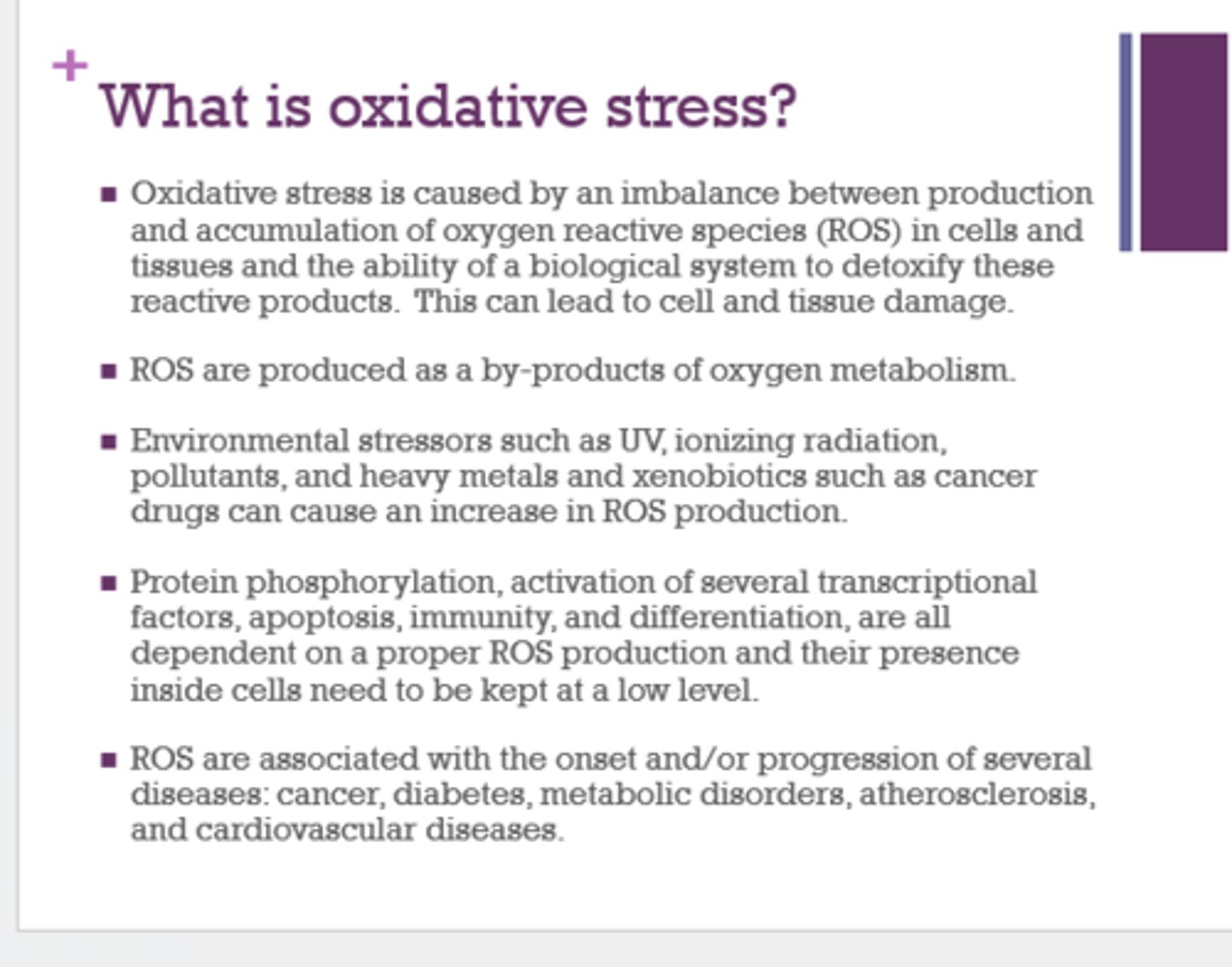 <p>- ROS</p><p>- detoxify</p>
