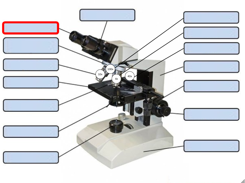 <p>Label the following microscope part.</p>
