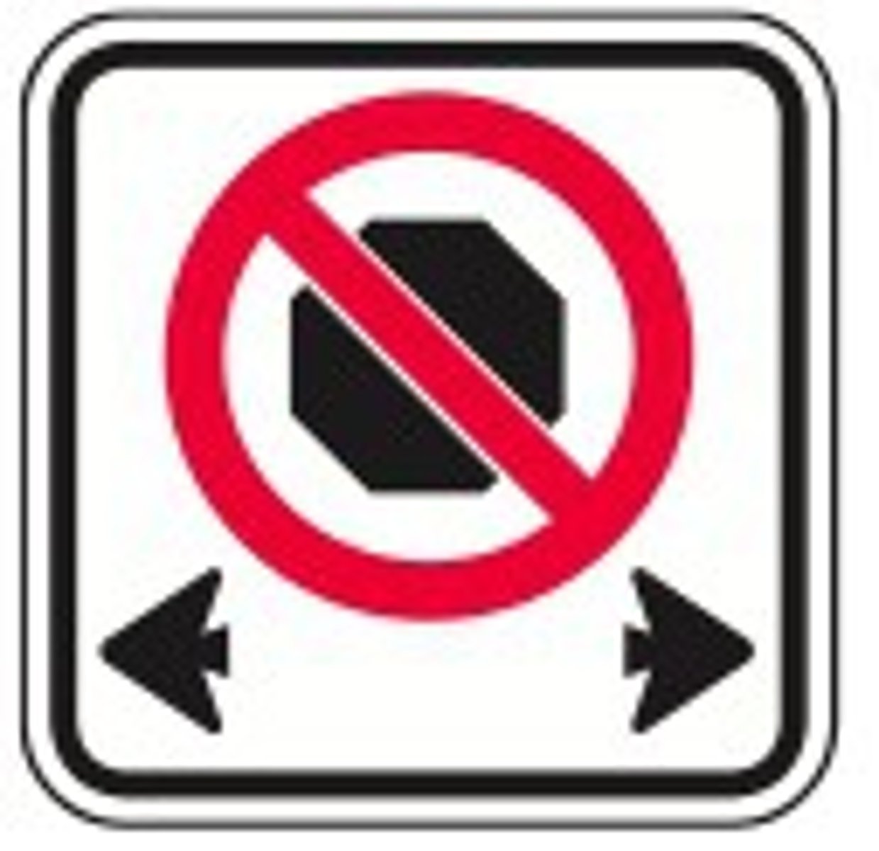 <p>You can't stop your vehicle in this area even for a moment. (used in groups)</p>