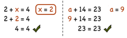 <p>A value in mathematics that makes an equation true. </p>