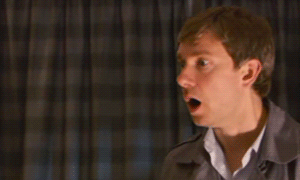 <p><strong><em>Gape at</em></strong></p>