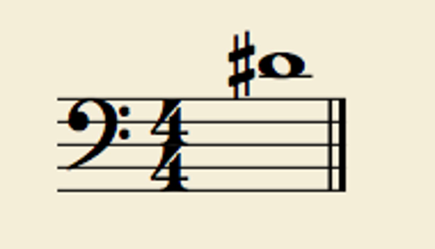 <p>D# (above staff)</p>