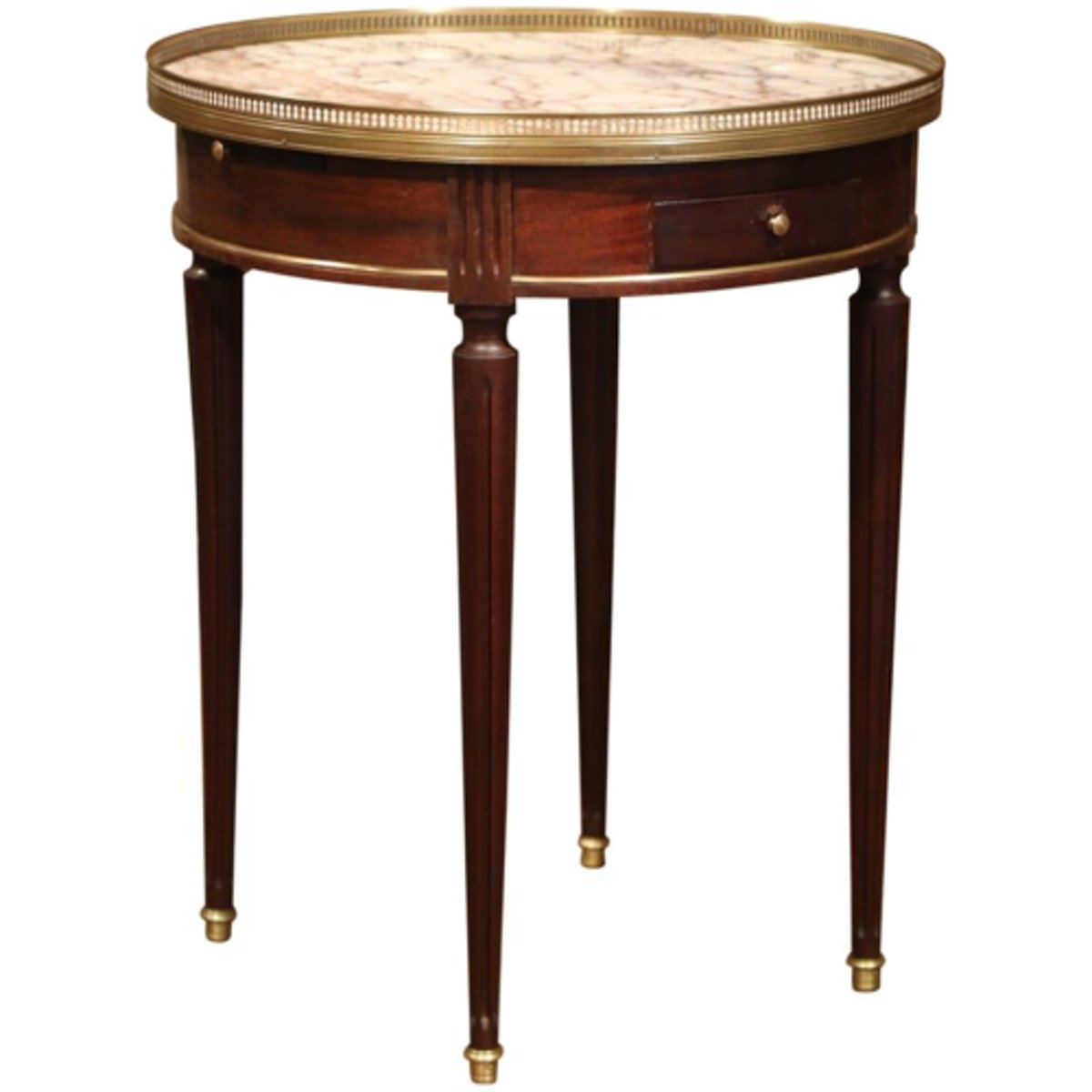 <p>French Rococo (Louis XV)</p><p>18th-century small round table for French gambling card game</p>