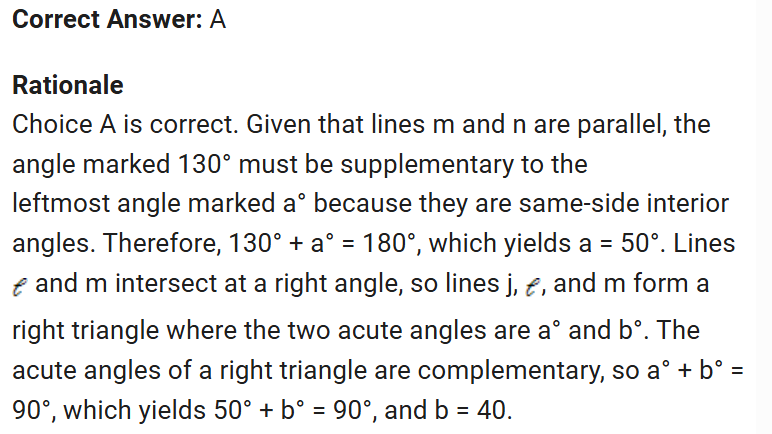 <p>i tried to use 130 behind b angle, which doesn’t work because they are seperated by 2 lines. </p>