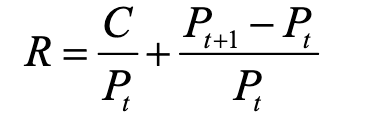 <p>current yield + rate of capital gain</p>