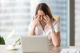 <p>eye strain</p>