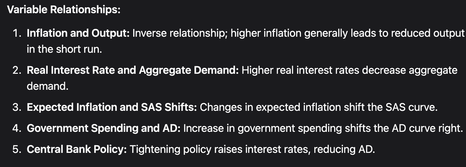 <p>as well as demand and supply shocks impacting the AS and SAS</p>