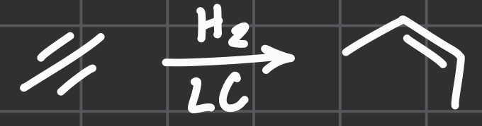 <p><strong>Cis </strong>reduction</p>