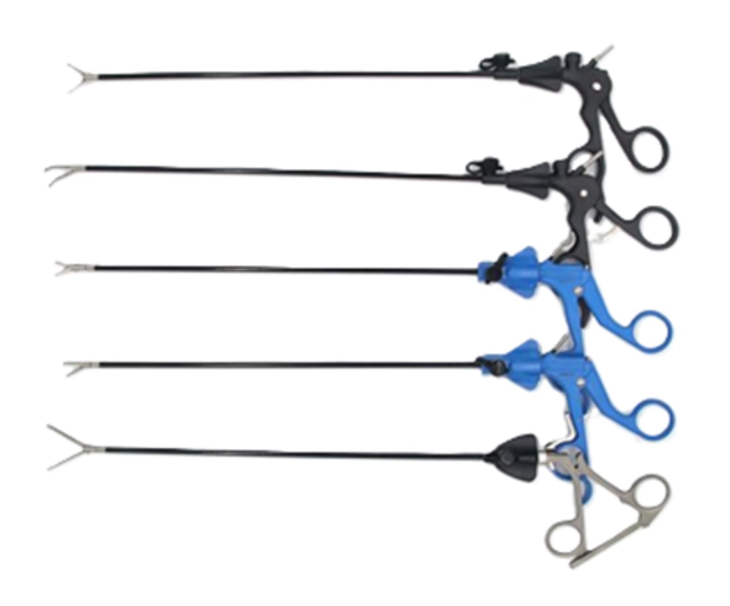 <p>very long, slender instruments (3-10 mm in width) that can be used with operative endoscopes to cut or cauterize during surgery</p>