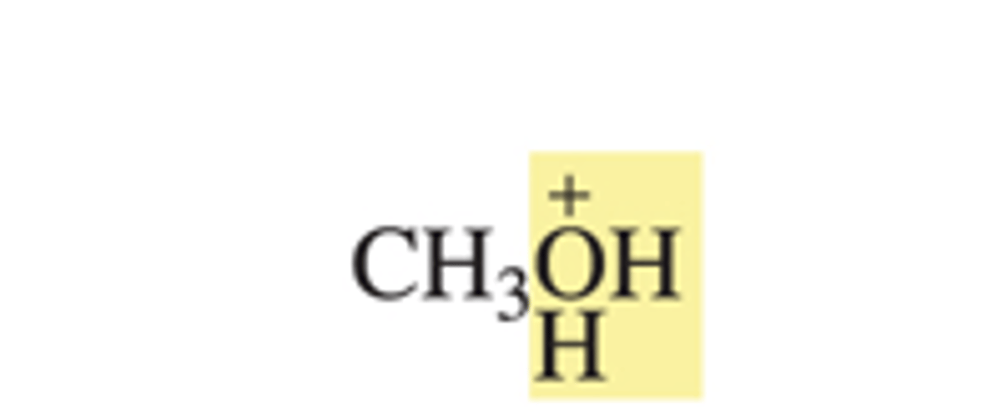 <p>CH3OH2 (+)</p>
